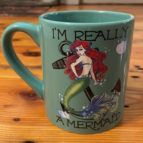 Disney The Little Mermaid Arial Coffee Mug I'm Really A Mermaid Green Ceramic - Picture 3 of 5